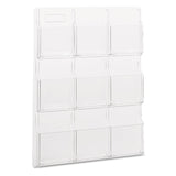 Safco® Reveal Clear Literature Displays, 9 Compartments, 30w x 2d x 36.75h, Clear (SAF5603CL) Each