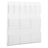 Safco® Reveal Clear Literature Displays, 12 Compartments, 30w x 2d x 34.75h, Clear (SAF5606CL) Each