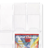Safco® Reveal Clear Literature Displays, 12 Compartments, 30w x 2d x 34.75h, Clear (SAF5606CL) Each