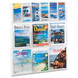 Safco® Reveal Clear Literature Displays, 12 Compartments, 30w x 2d x 34.75h, Clear (SAF5606CL) Each