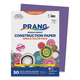 Prang® SunWorks Construction Paper, 50 lb Text Weight, 9 x 12, Violet, 50/Pack (PAC7203) Pack of 50