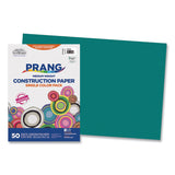 Prang® SunWorks Construction Paper, 50 lb Text Weight, 12 x 18, Turquoise, 50/Pack (PAC7707) Pack of 50