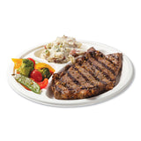 Boardwalk® Bagasse PFAS-Free Dinnerware, Plate, 10" dia, 3-Compartment, White, 500/Carton (BWKPLT3C10NPFA) Case of 500