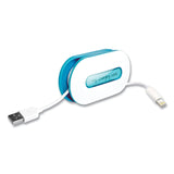 dotz® WrapID, Holds up to 6 ft of Cord, Blue (LEE21904) Each