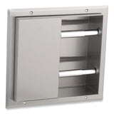 Bobrick Partition-Mounted Multi-Roll Toilet Tissue Dispenser, 13.25 x 4 x 12.56, Stainless Steel (BOB386) Each