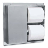 Bobrick Partition-Mounted Multi-Roll Toilet Tissue Dispenser, 13.25 x 4 x 12.56, Stainless Steel (BOB386) Each