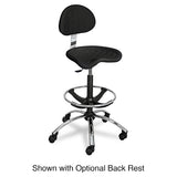 Safco® SitStar Stool, Backless, Supports Up to 250 lb, 27" to 34" Seat Height, Black Seat, Black/Chrome Base (SAF6660BL) Each