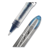 uniball® VISION ELITE BLX Series Hybrid Gel Pen, Stick, Extra-Fine 0.5 mm, Blue-Infused Black Ink, Gray/Blue/Clear Barrel (UBC69020) Each
