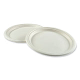 Boardwalk® Bagasse PFAS-Free Dinnerware, Plate, 10" dia, White, 500/Carton (BWKPLATE10NPFA) Case of 500