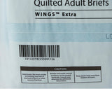 Wings™ Extra Quilted Unisex Adult Incontinence Brief Large Disposable Moderate Absorbency (849690_BG) 18/BG