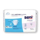 Seni® Active Super Unisex Adult Absorbent Underwear Pull On with Tear Away Seams X-Large Disposable Moderate Absorbency (1163845_CS) 56/CS