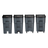 Rubbermaid® Commercial Brute Roll-Out Heavy-Duty Container, 65 gal, Polyethylene, Gray (RCP9W21GY) Each