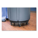 Rubbermaid® Commercial Brute Quiet Dolly, 250 lb Capacity, 18.25" Diameter x 6.63"h, Black (RCP264043BLA) Each