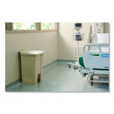 Rubbermaid® Commercial Step-On Receptacle, 18 gal, Polyethylene, Beige (RCP614500BG) Each
