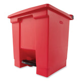 Rubbermaid® Commercial Indoor Utility Step-On Waste Container, 8 gal, Plastic, Red (RCP6143RED) Each