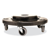 Rubbermaid® Commercial Brute Quiet Dolly, 250 lb Capacity, 18.25" Diameter x 6.63"h, Black (RCP264043BLA) Each
