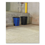 Rubbermaid® Commercial Square Brute Rollout Container, 50 gal, Molded Plastic, Blue (RCP9W27BLU) Each