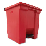 Rubbermaid® Commercial Indoor Utility Step-On Waste Container, 8 gal, Plastic, Red (RCP6143RED) Each