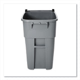Rubbermaid® Commercial Square Brute Rollout Container, 50 gal, Molded Plastic, Gray (RCP9W27GY) Each