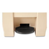 Rubbermaid® Commercial Indoor Utility Step-On Waste Container, 12 gal, Plastic, Beige (RCP6144BEI) Each