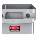 Rubbermaid® Commercial Slim Jim with Venting Channels, 23 gal, Plastic, Gray (RCP354060GY) Each
