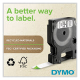 DYMO® D1 High-Performance Polyester Removable Label Tape, 0.5" x 23 ft, Black on Green (DYM45019) Each