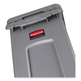 Rubbermaid® Commercial Slim Jim with Venting Channels, 23 gal, Plastic, Gray (RCP354060GY) Each