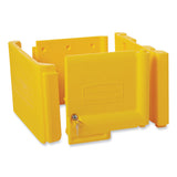Rubbermaid® Commercial Locking Cabinet, For Rubbermaid Commercial Cleaning Carts, Yellow (RCP6181YEL) Each