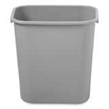 Rubbermaid® Commercial Deskside Plastic Wastebasket, 7 gal, Plastic, Gray (RCP295600GY) Each