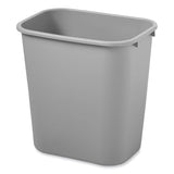 Rubbermaid® Commercial Deskside Plastic Wastebasket, 7 gal, Plastic, Gray (RCP295600GY) Each