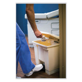 Rubbermaid® Commercial Indoor Utility Step-On Waste Container, 8 gal, Plastic, Beige (RCP6143BEI) Each