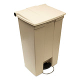 Rubbermaid® Commercial Step-On Receptacle, 23 gal, Polyethylene, Beige (RCP614600BG) Each