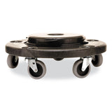 Rubbermaid® Commercial Brute Quiet Dolly, 250 lb Capacity, 18.25" Diameter x 6.63"h, Black (RCP264043BLA) Each