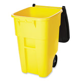 Rubbermaid® Commercial Square Brute Rollout Container, 50 gal, Molded Plastic, Yellow (RCP9W27YEL) Each