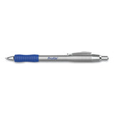 Paper Mate® Profile Metal Ballpoint Pen, Retractable, Medium 1 mm, Blue Ink, Silver Barrel, Dozen (PAP2130518) Dozen