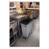 Rubbermaid® Commercial Slim Jim with Venting Channels, 23 gal, Plastic, Gray (RCP354060GY) Each