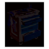 Rubbermaid® Commercial Five-Drawer Mobile Workcenter, 32.63w x 19.9d x 33.5h, Black Plastic Top (RCP773488) Each