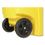 Rubbermaid® Commercial Square Brute Rollout Container, 50 gal, Molded Plastic, Yellow (RCP9W27YEL) Each