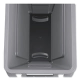 Rubbermaid® Commercial Slim Jim with Venting Channels, 23 gal, Plastic, Gray (RCP354060GY) Each