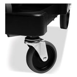 Rubbermaid® Commercial Executive Janitorial Cleaning Cart, Plastic, 4 Shelves, 1 Bin, 12.1" x 22.4" x 23", Black (RCP1861430) Each