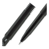 uniball® ONYX Roller Ball Pen, Stick, Fine 0.7 mm, Black Ink, Black Barrel, 72/Pack (UBC2013567) Pack of 72