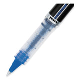 uniball® VISION ELITE Hybrid Gel Pen, Stick, Extra-Fine 0.5 mm, Blue Ink, Black/Blue/Clear Barrel (UBC69021) Each