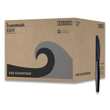 Boardwalk® Heavyweight Wrapped Polystyrene Cutlery, Knife, Black, 1,000/Carton (BWKKNIHWPSBIW) Case of 1000