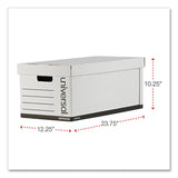 Universal® Medium-Duty Easy Assembly Storage Box, Letter Files, White, 12/Carton (UNV95220) Case of 12
