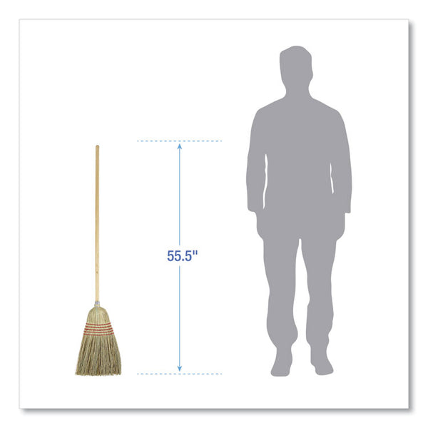 Boardwalk® Parlor Broom, Yucca/Corn Fiber Bristles, 55.5" Overall Length, Natural (BWK926YEA)