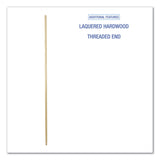 Boardwalk® Threaded End Broom Handle, Lacquered Wood, 0.94" dia x 60", Natural (BWK122) Each