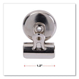 Universal® Bulldog Magnetic Clips, Small, Nickel, 18/Pack (UNV31260) Pack of 18