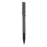 uniball® Deluxe Roller Ball Pen, Stick, Extra-Fine 0.5 mm, Black Ink, Metallic Gray/Black Barrel, Dozen (UBC60025) 1 Dozen