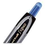uniball® Signo 207 Gel Pen, Retractable, Fine 0.5 mm, Blue Ink, Smoke/Black/Blue Barrel, Dozen (UBC61256) 1 Dozen