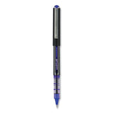 uniball® VISION Roller Ball Pen, Stick, Extra-Fine 0.5 mm, Blue Ink, Gray/Blue/Clear Barrel, Dozen (UBC60108) 1 Dozen